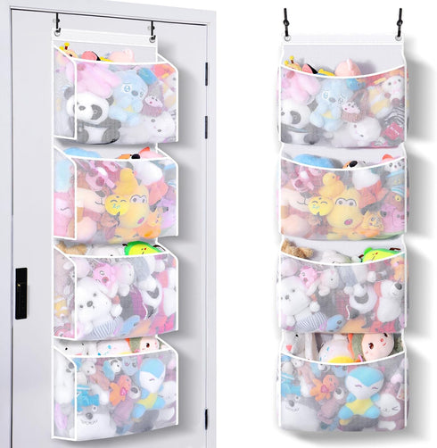 Toread Over the Door Stuffed Animal Organizer (2-pack) Innovative patented design Adjustable hooks,