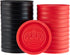 24 Jumbo Replacement Checkers: Extra Red/Black Interlocking Plastic Pieces for Board Games, 2.75" Wide