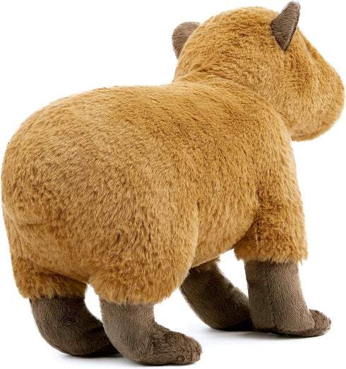 Lifelike 13” Capybara Plush Toy, Soft Wild Animals Crawling Capybara Stuffed Animals, Unique Plushie Toys for Kids