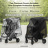 RORORARRI Large Stroller Sunshade & Rain Cover-Protect Your Baby Stroller from Sun, Rain, Wind, Dust-Built in Mosquito