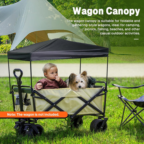 VOONKE 17.3 27.2 inches Wagon Canopy Cover Garden Push Awning Portable Outdoor Stroller Accessories Awning for Garden
