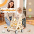 Pithfor Wooden Baby Push Walker, Baby Walker with Activity Center for Girls Boys, Montessori Sensory Push Toys
