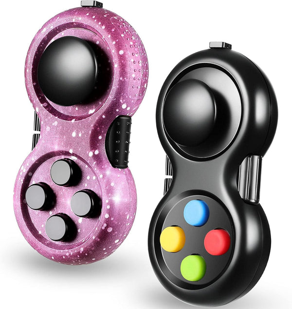 2 Pieces Fidget Pad Sensory Fidgets, Handheld Game Pad for ADHD ADD Autism Anxiety Stress Relief
