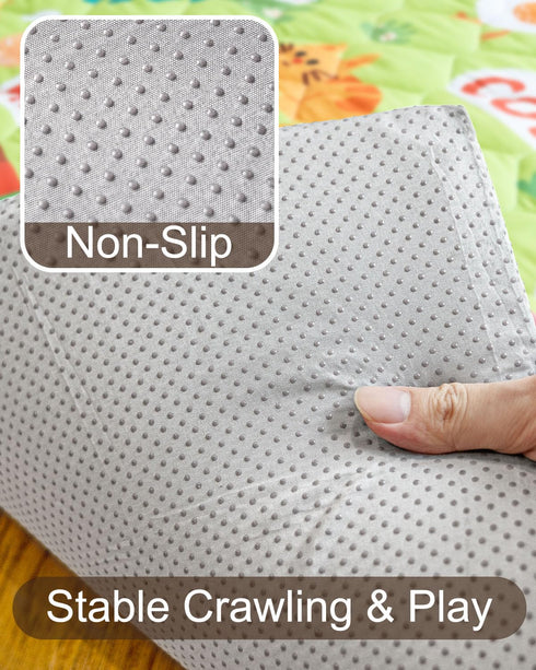 50x50, Foam Baby Play Mat Removable and Machine Washable Cover, Thicken Cushioning Playmat and Perfect for Playpen