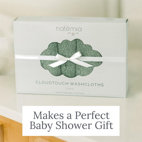 (5 Pack, 12 12) 100% Natemia Organic Baby Washcloths x Organic Cotton Ultra-Soft Baby Towels for Sensitive Skin