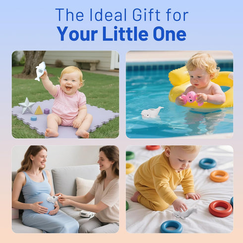 Doli Yearning Baby Bath Thermometer for Newborn & Infant - Floating Digital Water Temperature Monitor with Timer & LCD