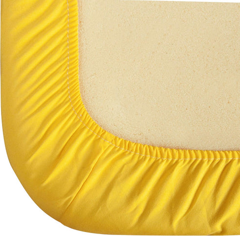 BEDSUM Microfiber 2 Pack Toddler Fitted Crib Sheets, Super Soft Cozy Baby Sheets, 28x52 Inches, Yellow