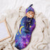 I Love You to The Moon and Back Newborn Baby Swaddle Blanket with Beanie Hat, Gifts for Boys Girls