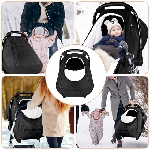 Winter Car Seat Covers for Babies, Cozy & Warm Cover, Infant Car Seat Canopy, Water Resistant, Universal Cold Weather