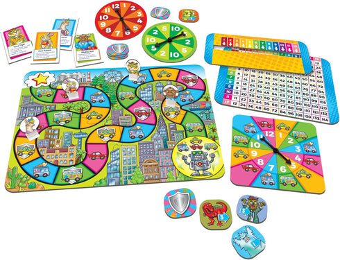 Orchard Toys Moose Games Times Tables Heroes. an exciting Multiplication Game, Superhero Play. for Ages 6-9 and for 2-4 Players