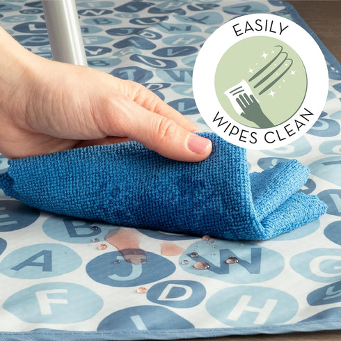 42 Inches 42 Inches, S&T INC. Baby Splat Mat for Under High Chair, Water Resistant Floor Mat, by Blue Alphabet