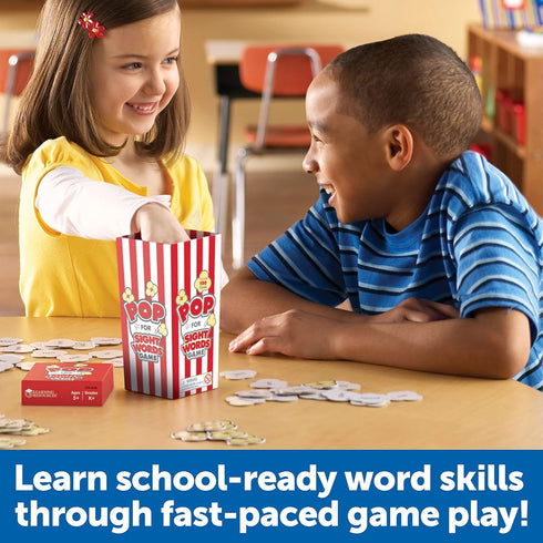 Pop For Sight Words Game Learning Resources, Vocabulary/Literacy Game, 92 Cards, Ages 5+