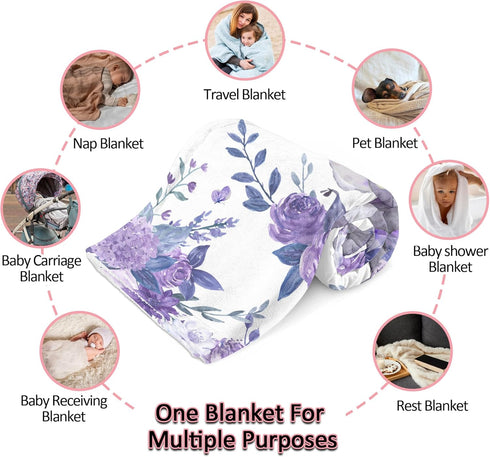 Ship Next Day, Custom Baby Boy Girls Blanket with Name, Personalized Receiving Blankets for Boys Girls, Newborn Swaddle