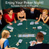 CONTINUE 47 x 47 Inch Anti-Slip Rubber Poker Table Mat for 8 Players with Carrying Bag for Texas Hold'em, Blackjack,