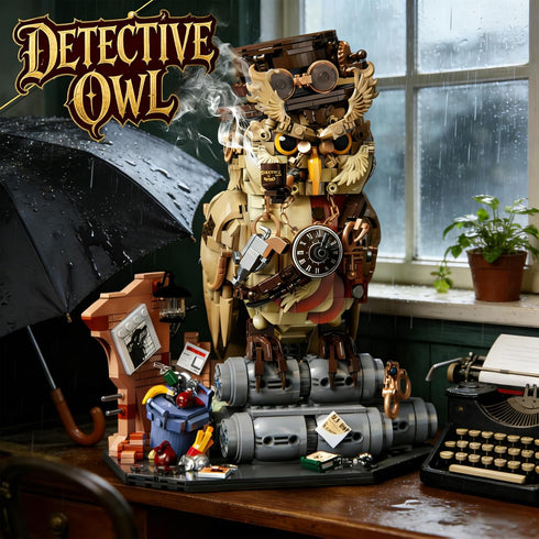 AibangBuildzy Set 1286pcs 8-14, Ideas Detective Owl Building Block for Adults, Birds Animals Model Toys for Home