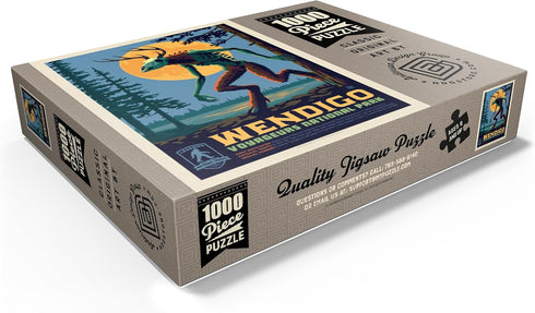 MyPuzzle Legends of The National Parks - Voyageurs' The Wendigo Vintage Poster - 1000 Piece Puzzle