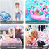 STARBOLO Ball Pit Balls - 200 Bulk Mixed Blue Stars, Crush Proof Plastic Children's Toy Balls for Birthday Party