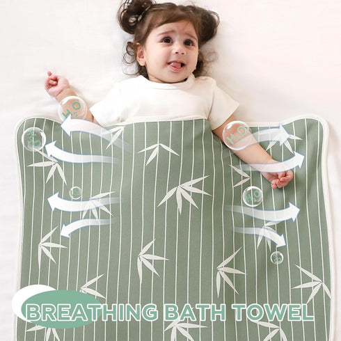 Set 2-4 (28 28 Inch, Hooded Baby Bath Towels of Piece Bamboo Bath Essential Must Haves Newborn Stuff, Shower Registry