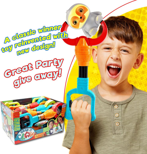 12 Inch (2 5617-2s JA-RU Grab It Claw Grabber Toy Grabber Toy) Plastic Robot Claw Grabbing Toys for Kids. Hand Eye