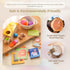 Montessori 6 in 1 Educational Toys Set for Babies 6-12 Months, Wooden Play Kit with Object Permanence Box & More