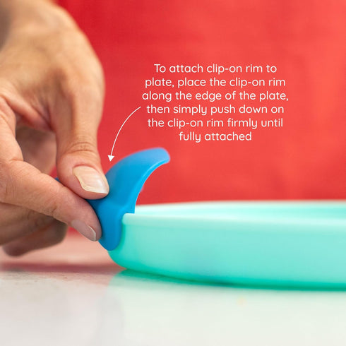 Easy Scoop & Hold Plate Set - Set of 2 Silicone Plates for Babies, Toddlers, Kids with Dividers, Dishwasher Safe