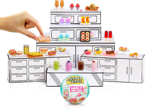 Make It Mini Food Cafe Series 3 Mini Collectibles - MGA's Miniverse, Mystery Blind Packaging, DIY Replica Food, 8+