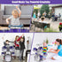 Set 3 4 5 6 7 8 M SANMERSEN Kids Toys Jazz Drum - Upgraded Rock Drum Kit with Stool Musical Instruments Educational