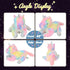 Mommy 3 Tummy Playset 19'' Hopearl LED Plush Unicorn Lighting Up Stuffed Unicorn with Baby Unicorns in her Stuffed