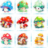 Icicrim Pack 50PCS, Cute Mushroom Stickers Aesthetic Mushroom Decor Gifts for Kids Teens Adults Waterproof Vinyl Plant