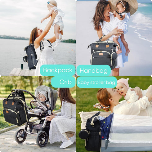 Backpack,Baby ZRSUN Baby Diaper Bag Shower Gifts, Multifunctional Travel Diaper Bag, Gifts for Mom with Portable Diaper