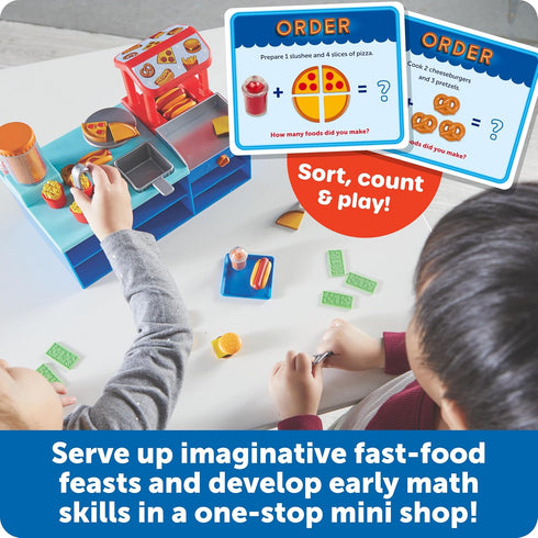 Set, Playset Learning Resources Mini Snack Shop Sorting Play Food Shop, Role Play Store, Kids Kitchen Accessories
