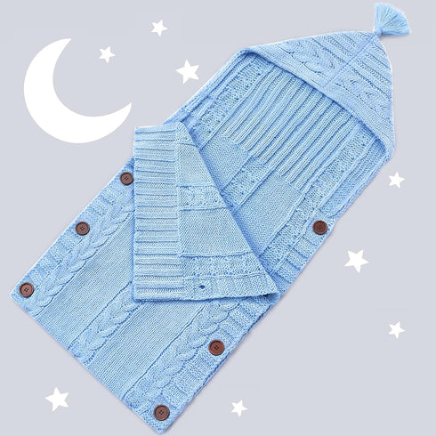 chimoo Cozy 0-6 LAREZZ Swaddle Blankets - Baby Sleeping Bag - Knitted Infant Receiving Blanket - Easy Transition