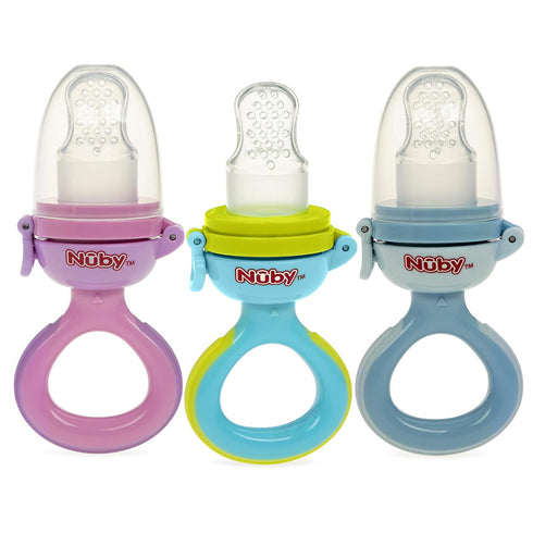 Nuby Twist N' Feed Infant First Foods Feeder with Hygienic Cover, 10M+, Colors May Vary