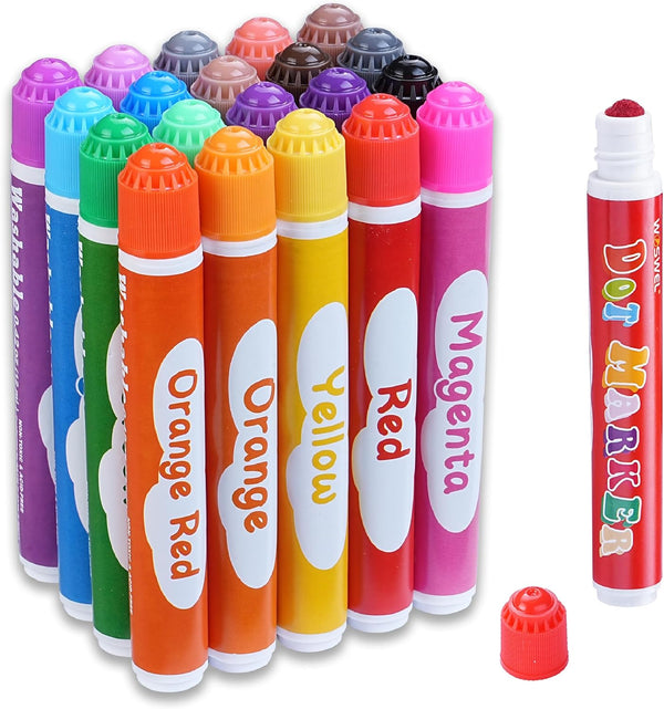 Dot Markers, 20 Colors Washable Dot Paint Markers for Toddlers, Kids Art and Crafts Kits