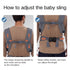 YEMKEZO Cozy (Summer-Gray) Baby Carrier Newborn to Toddler,Newborn Carrier with Head Support, Baby Holder Carrier