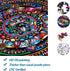 Bgraamiens Puzzle - Mandala Petals - 1000 Pieces Round Puzzle - Color Challenge for Adults and Kids