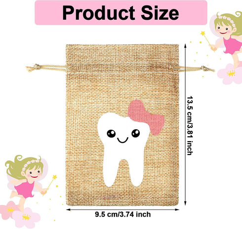 Tooth Fairy Bag Pouch for Boys and Girls to Place Under Pillow Milk Teeth Container Box for Tooth Holder Keepsake Gift
