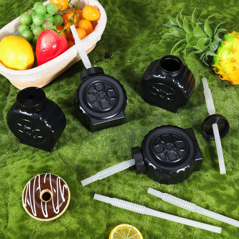 12 Set Pcs Construction Truck Cup Wheel Water Cup Truck Construction Cup for Birthday Party Construction Theme Party