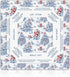 LZYRF Red and Blue Chinoiserie Christmas Mahjong Mat 31.5 x 31.5 in, Grandmillennial