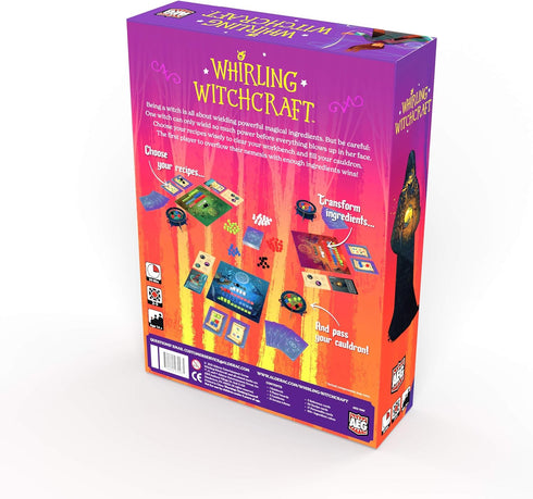 AEG Whirling Witchcraft Halloween Board Game | 2-5 Players | Ages 10+ | Generate Magical Ingredients & Use Recipes