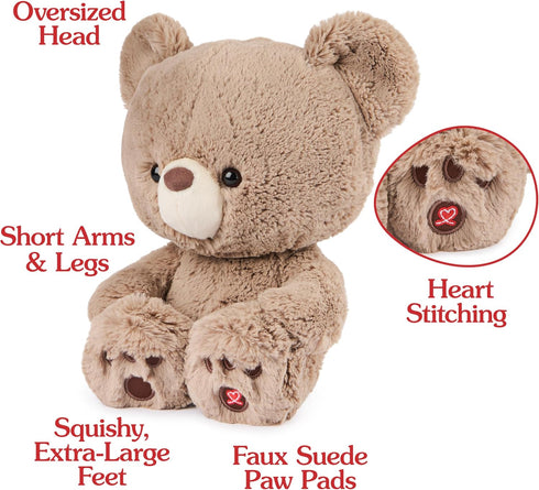 1 12 GUND Kai Teddy Bear Plush Toy, Premium Stuffed Animal for Ages and Up, Taupe