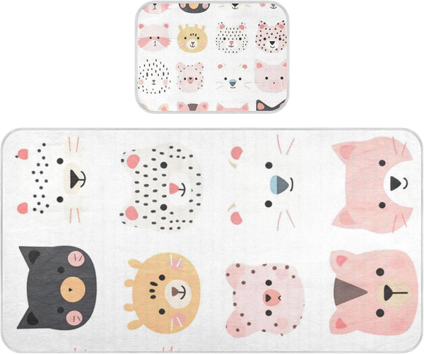 SyXIOP Cartoon Cute Animal Face Cooling Baby Fitted Crib Mattress 28" x 52"