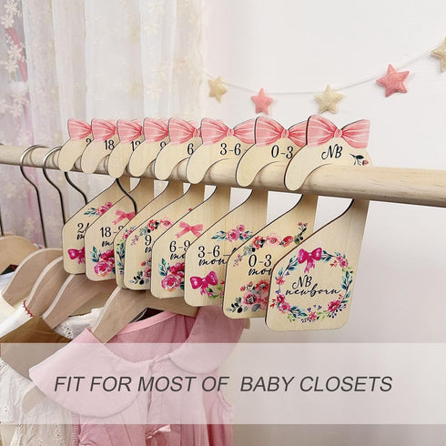 LLUFO Closet 8pcs Closet Closet Baby Dividers Double-Sided Baby Clothes Dividers for Wooden Nursery Decor for Gilrs