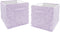 Sweet Jojo Designs Purple Floral Rose Foldable Fabric Storage Cube Bins Boxes