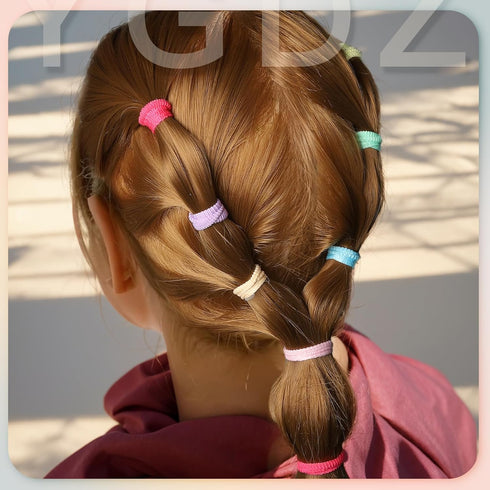 YGDZ Baby Hair Ties, 300pcs Elastic Toddler Hair Ties for Little Girls, Soft Ponytail Holders, Multicolor