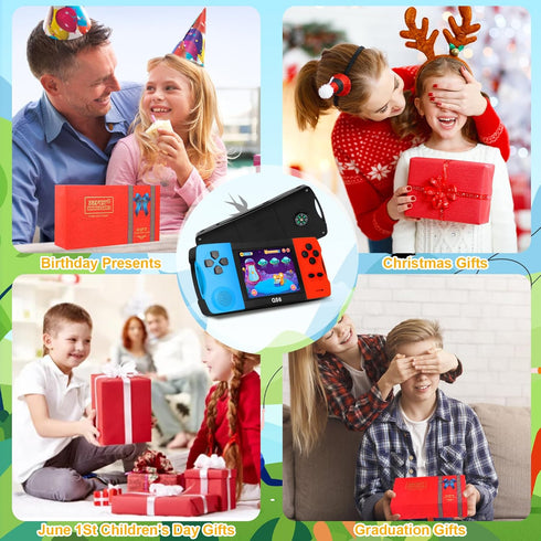 200+ 3.5" Handheld Games for Kids with Built-in Classic Retro Games, IPS Screen Portable & Rechargeable Arcade Gaming