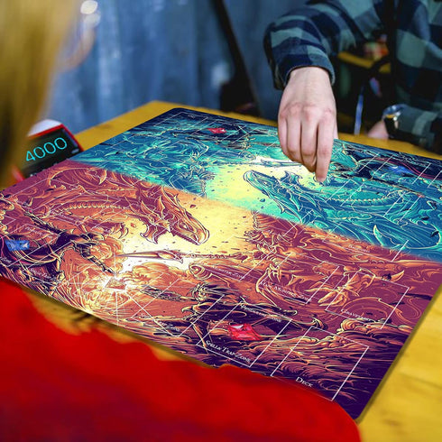 2 60x60cm/23.6x23.6inch Card Rubber Mat - Player, Square playmat for Gamer