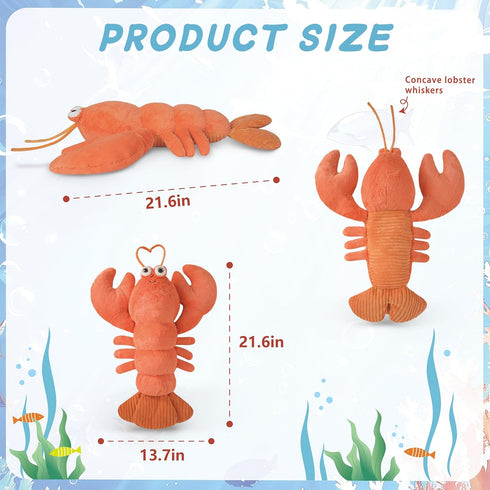 23" 3.3 Niuniu Daddy | Pound Lobster Weighted Stuffed Animals for Kids Adults, Large Lobster Weighted Plush Toys Animal