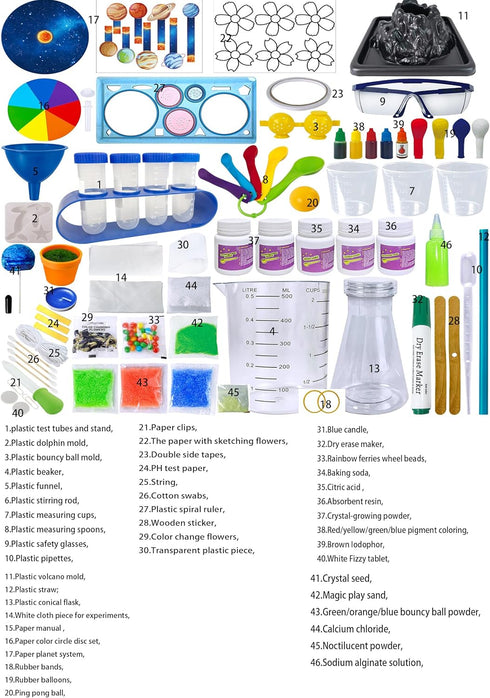 250+ Set, UNGLINGA Science Experiments Kits for Kids, Boys Girls Toys Birthday Gifts Ideas, Chemistry S.T.E.M