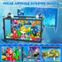 ONIMISC 8 1 Sets 8-12, 640PCS in Aquarium Building with Light, Compatible with Lego Fish Tank Building Kits Including
